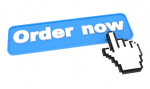 Button for Purchases on White. Online shop.