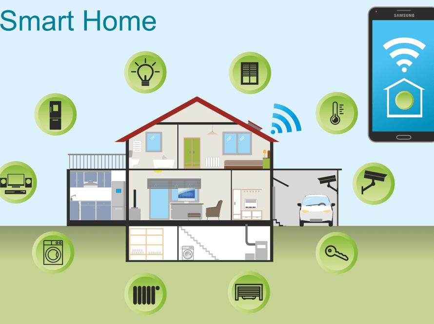 Free smart home house technology vector