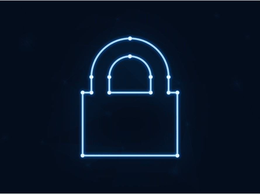 Free padlock neon cybersecurity vector