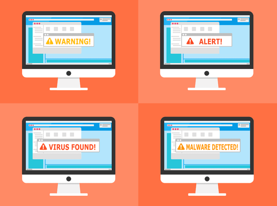 Free warning alert detected vector